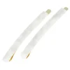 Bobby Pin Pair on Gold Wire - Coconut Milk