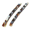 Bobby Pin Pair on Gold Wire - Fudge