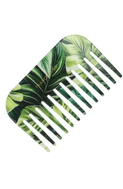 Botanical Small Comb - Green Floral