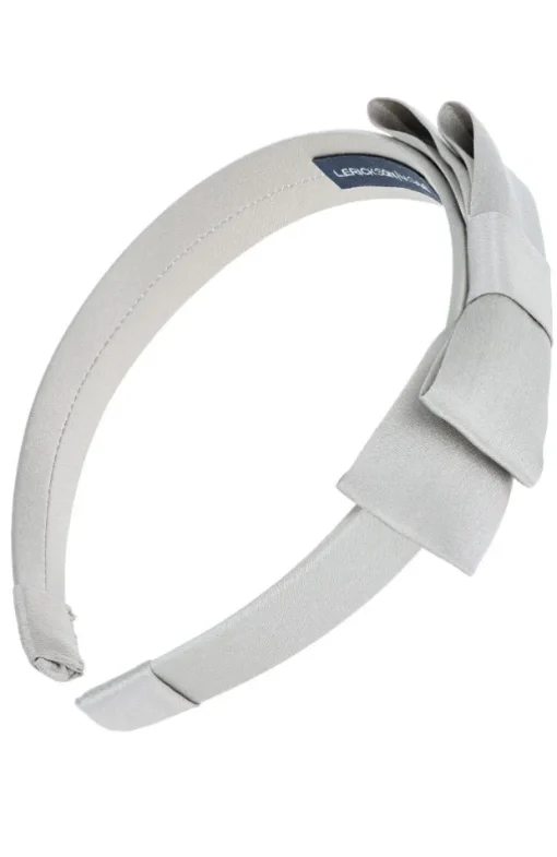 Coco Two Tier Bow Headband - Silk Charmeuse