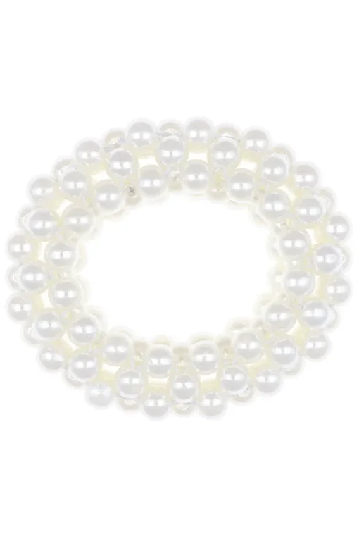 Cream Pearl Scrunchie
