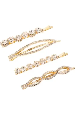 Crystal Bobby Pins, 4-Pack