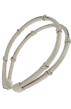 Double Five Knot 1/4" Ultracomfort Headband - Silk Charmeuse