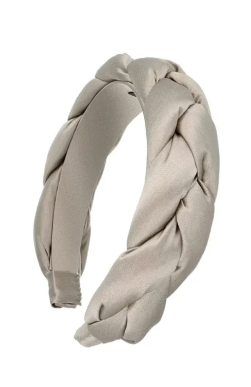 1 1/2" Braided Headband - Silk Charmeuse