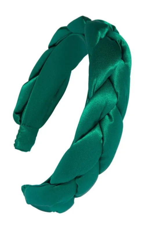 1 1/2" Braided Headband - Silk Charmeuse
