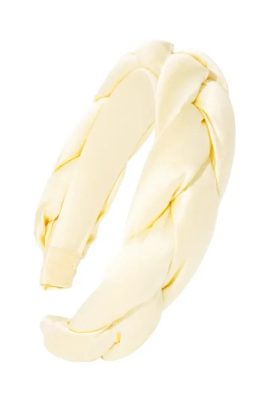 1 1/2" Braided Headband - Silk Charmeuse