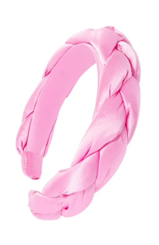 1 1/2" Braided Headband - Silk Charmeuse