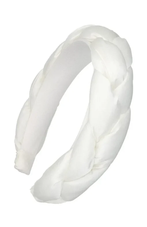 1 1/2" Braided Headband - Silk Charmeuse