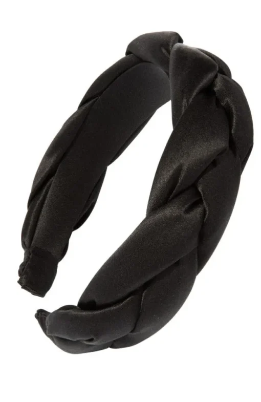 1 1/2" Braided Headband - Silk Charmeuse