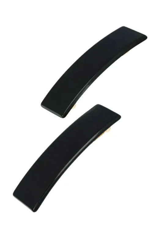 Rectangle Barrette Pair - Classic
