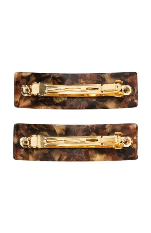 Rectangle Barrette Pair - Pavlova
