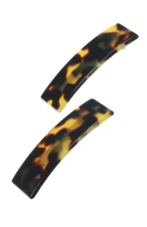 Rectangle Barrette Pair - Classic