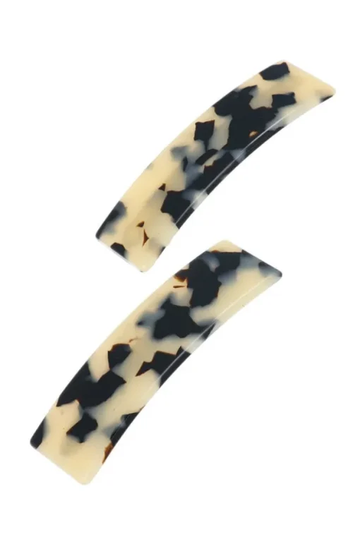 Rectangle Barrette Pair - Classic