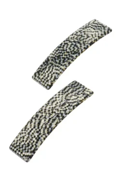 Rectangle Barrette Pair - Classic