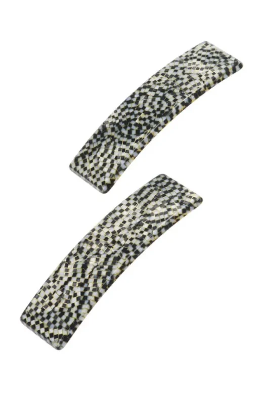 Rectangle Barrette Pair - Classic