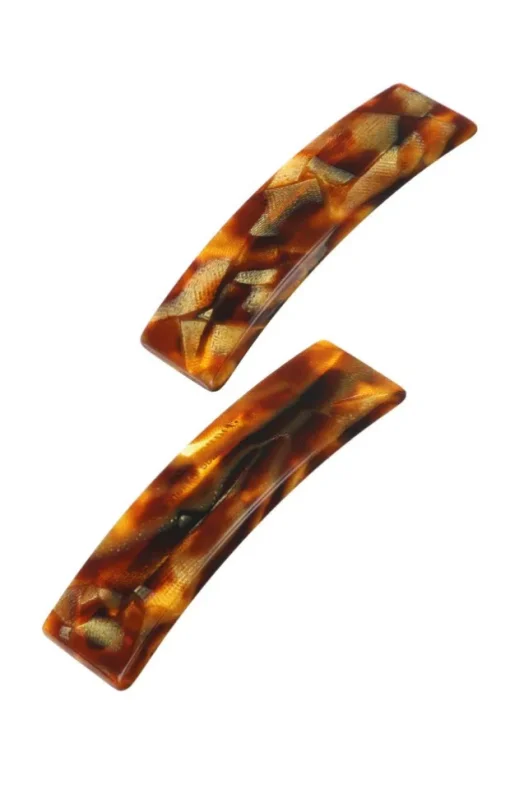 Rectangle Barrette Pair - Classic