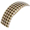 Rectangle Volume Barrette - Whiskey Check
