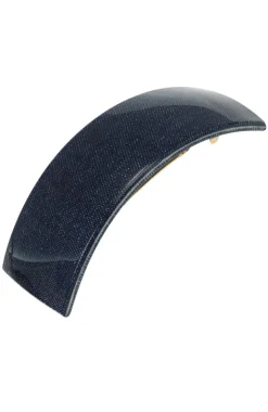 Rectangle Volume Barrette - Denim