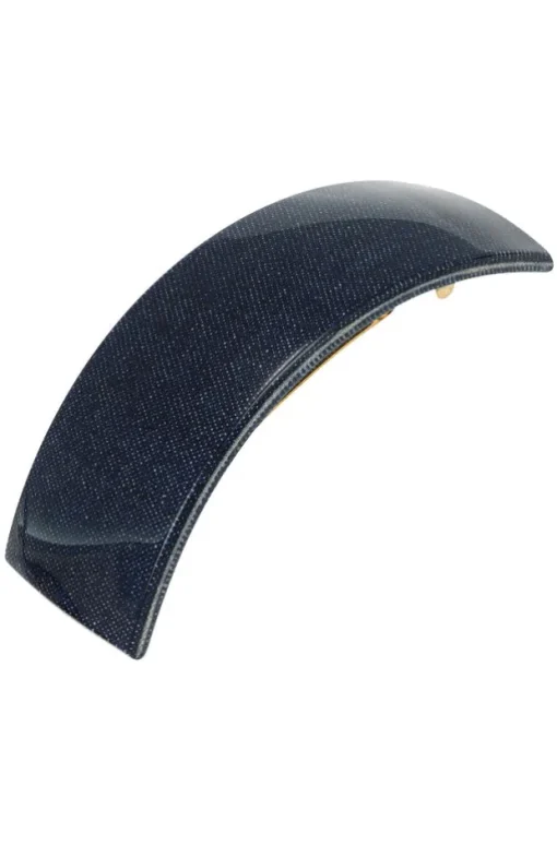 Rectangle Volume Barrette - Denim