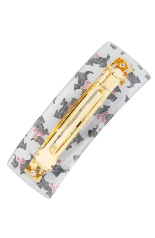 Rectangle Volume Barrette - Scottie Dog