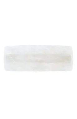 Rectangle Volume Barrette - Neige