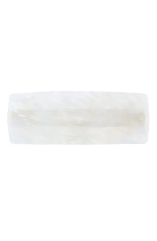 Rectangle Volume Barrette - Neige