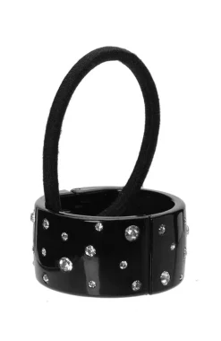 Scattered Crystal Cuff Ponytail Holder