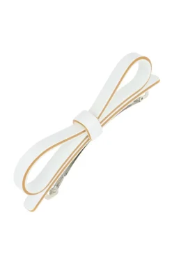 Small Couture Bow Barrette - Latte