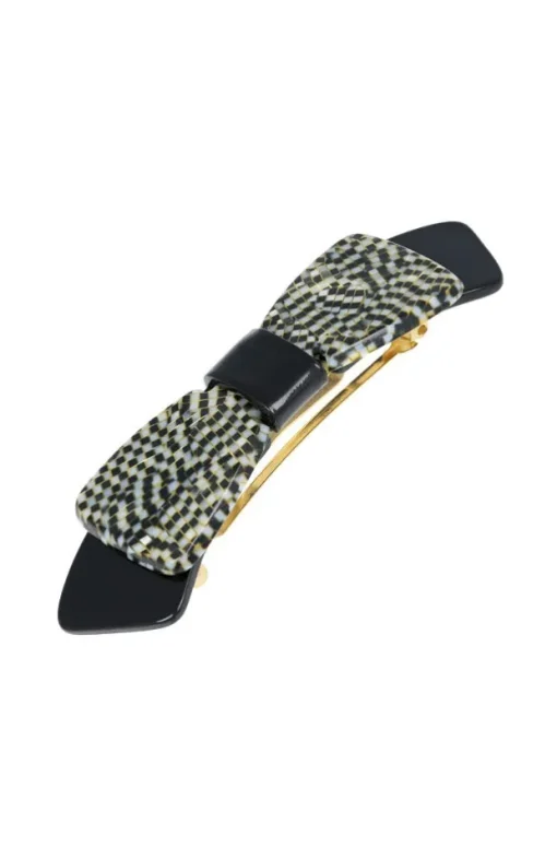 Two Tone Bow Barrette - Classic